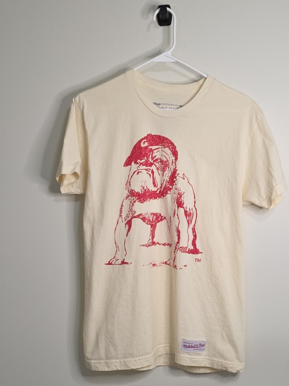 The Mitchell & Ness Nostalgia Co. Georgia Bulldog Graphic Beige Men's M